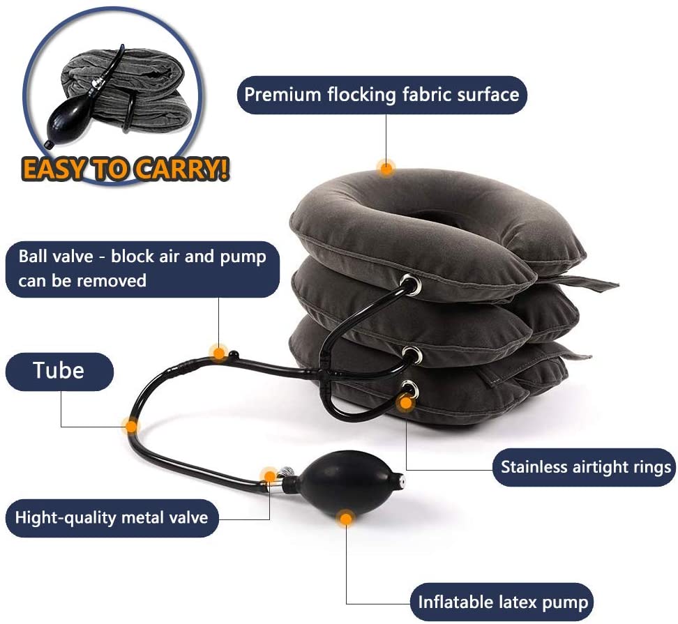 Collarín De Tracción Cervical para alivio instantáneo