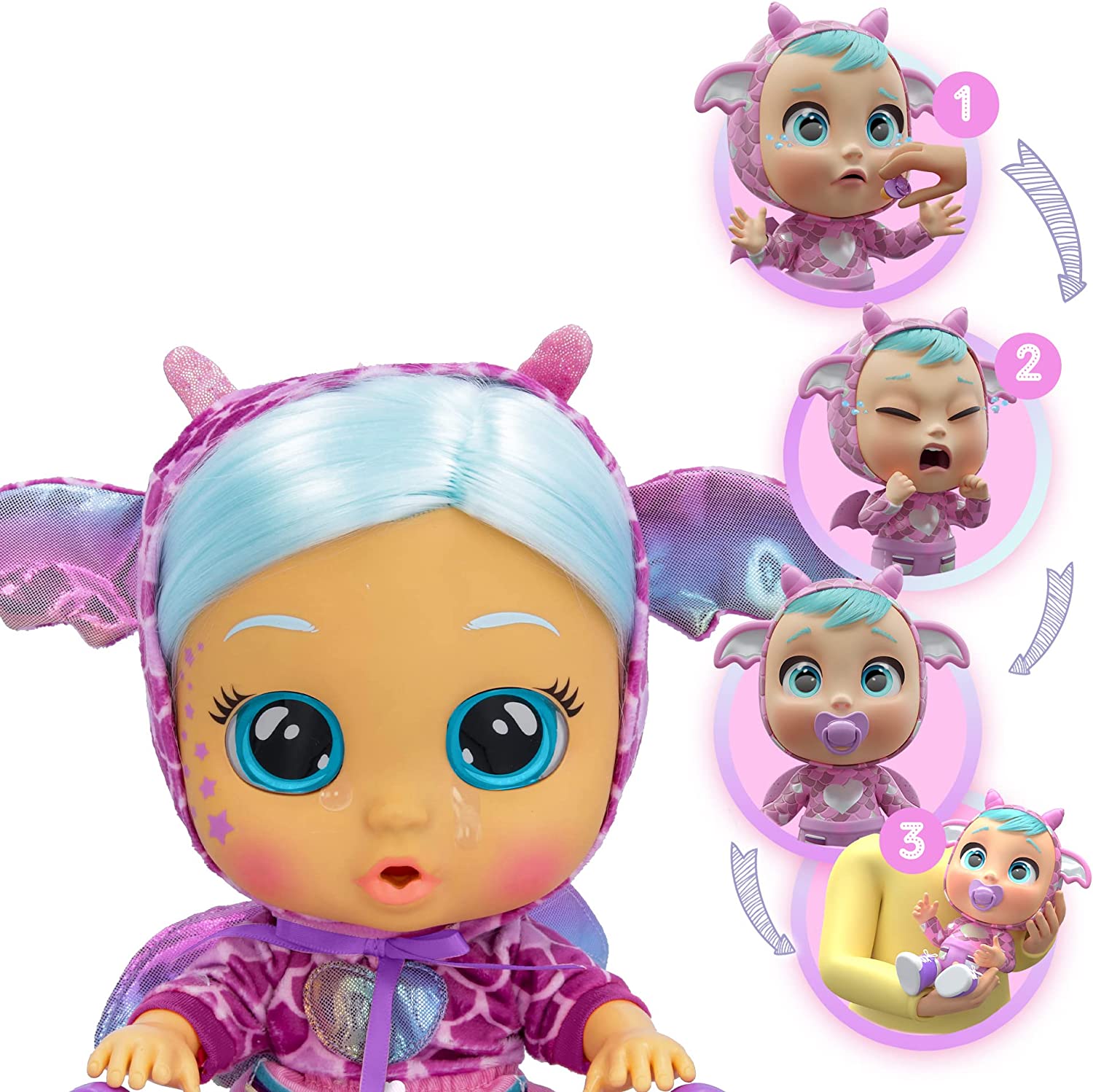 Cry Babies Con Pelo Dressy Fantasy Bruny 30cm