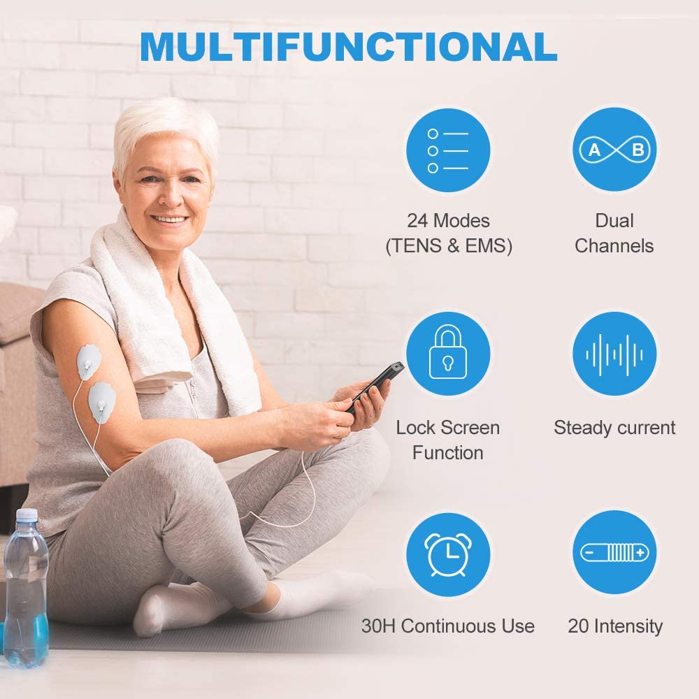 Electro Estimulador Muscular -Para Dolor de espalda Y Fuerza Muscular-