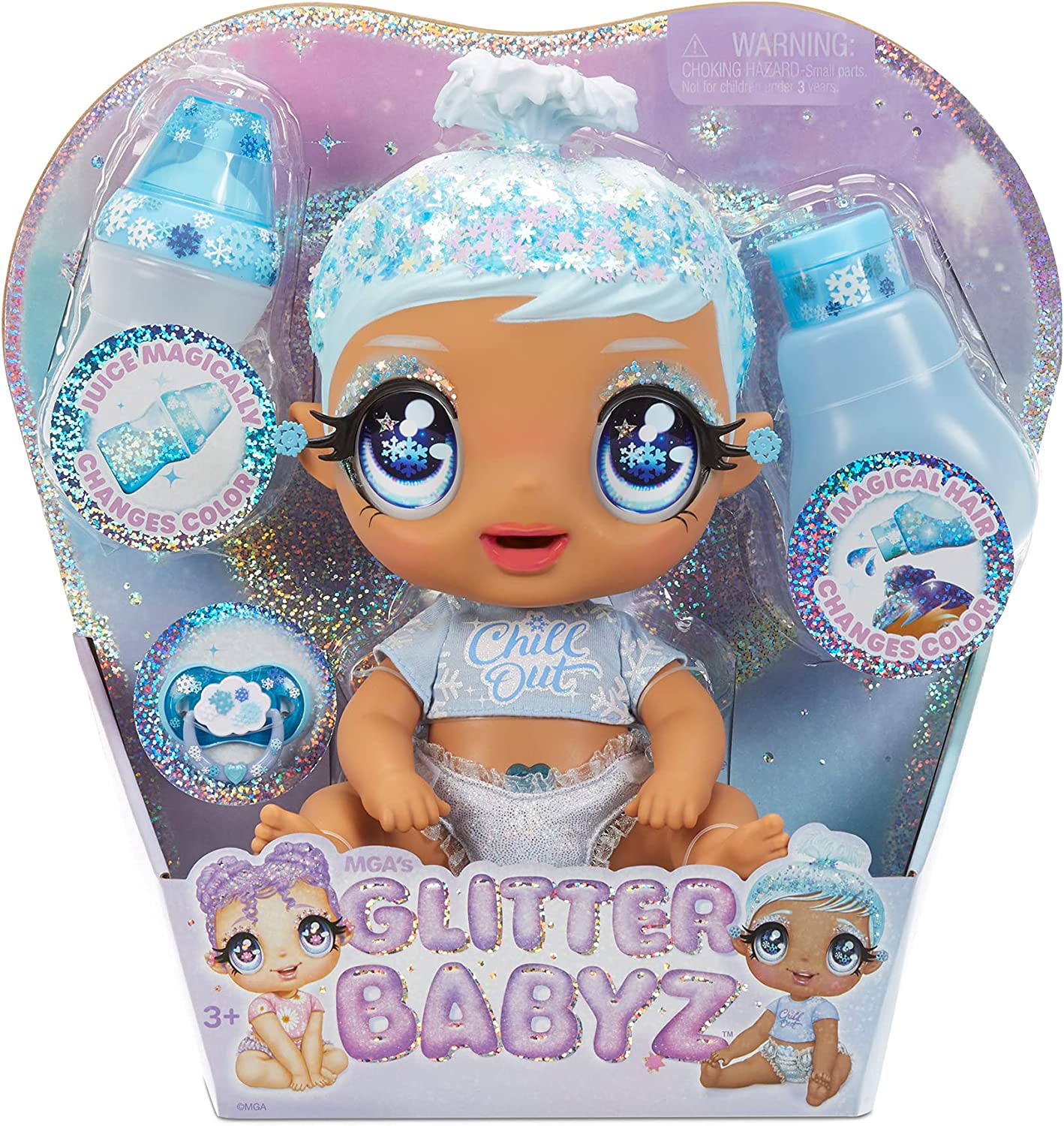 Glitter Babyz Muñeca Bebé 3 Cambios De Color