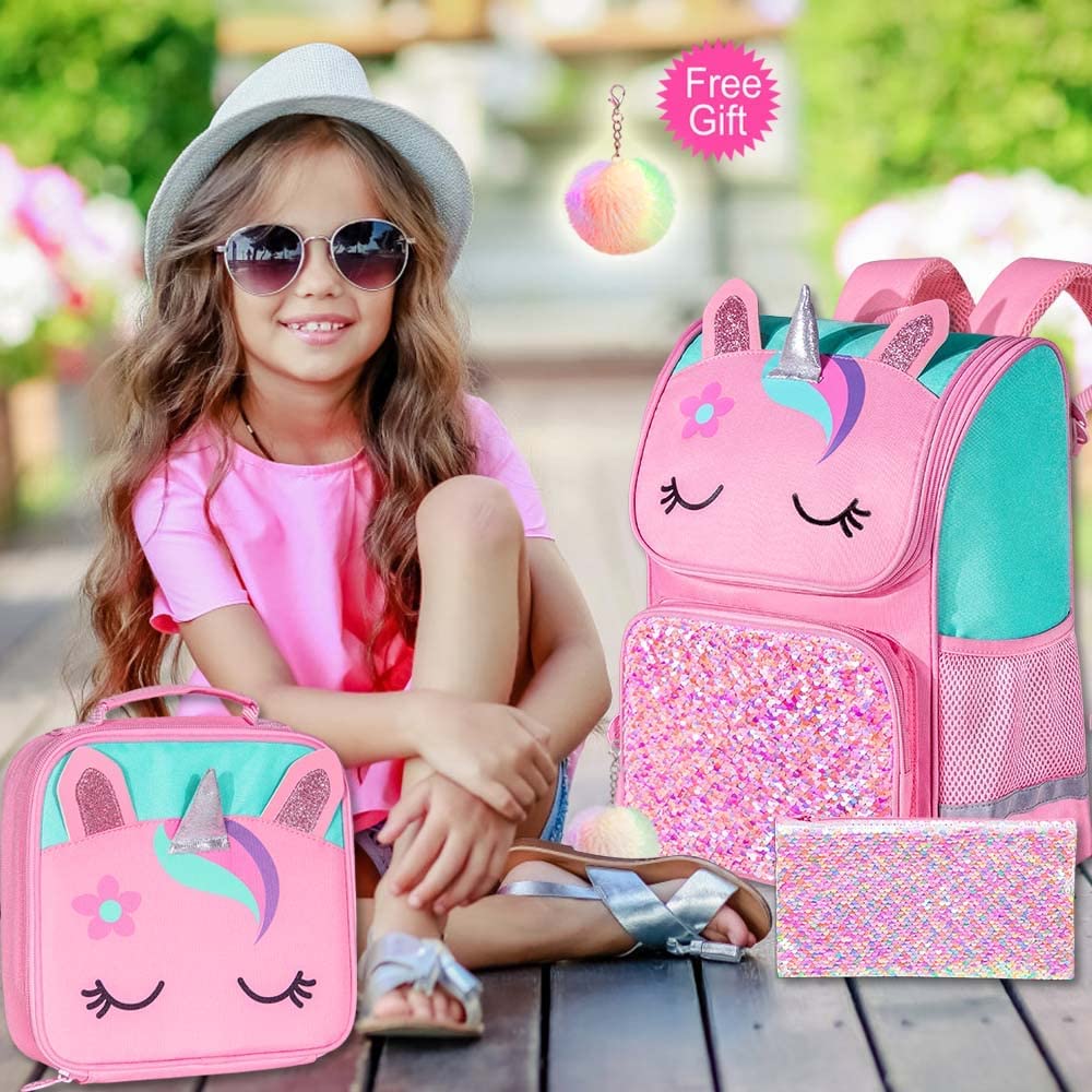 Mochila Unicornio Con Lonchera Y Cartuchera