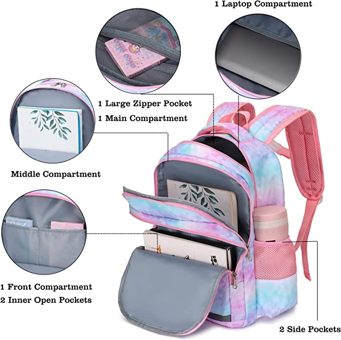 Mochila Escolar Con Lonchera Unicornio Grande